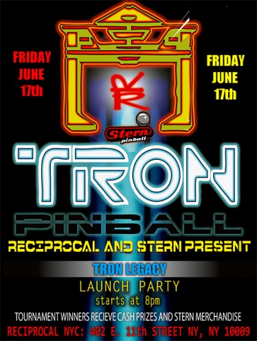 TRON Launch Party Flyer
