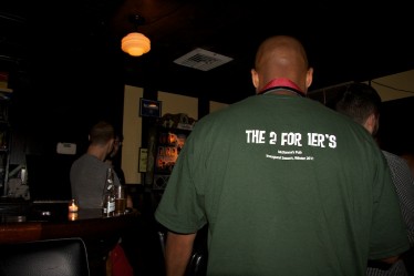 Cliff sports his team t-shirt